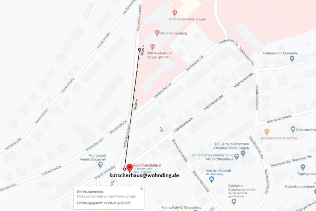 Kinderklinik, 600M Zum Bahnhof 2B Siegen Zewnętrze zdjęcie